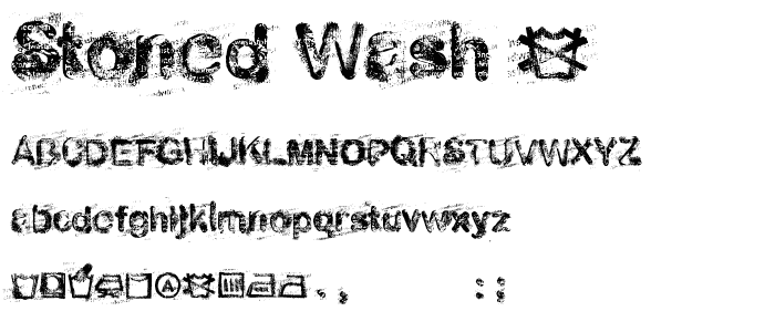 stoned wash 6 font